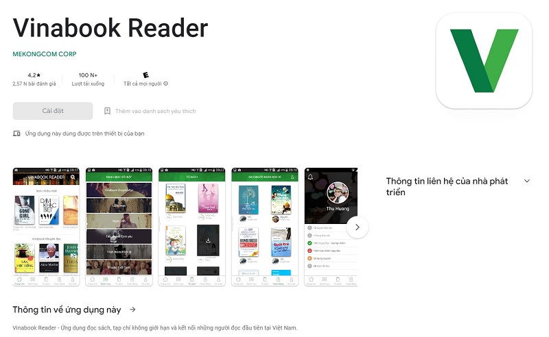 app đọc sách miễn phí