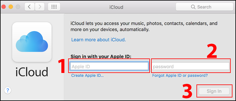 GEARVN - Đăng nhập tài khoản ID Apple trên máy tính MacOS