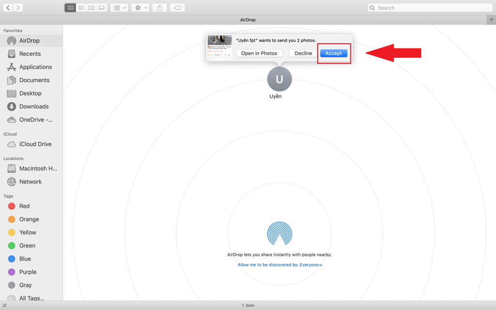 GEARVN - Chuyển ảnh từ iPhone sang máy tính MacOS bằng Airdrop
