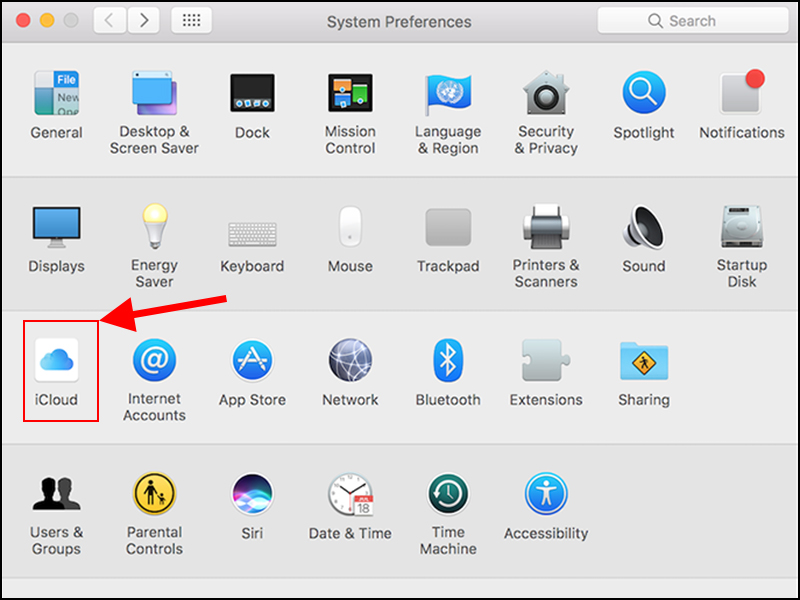 GEARVN - Mở cửa sổ iCloud trên máy tính MacOS để tiến hành đăng nhập