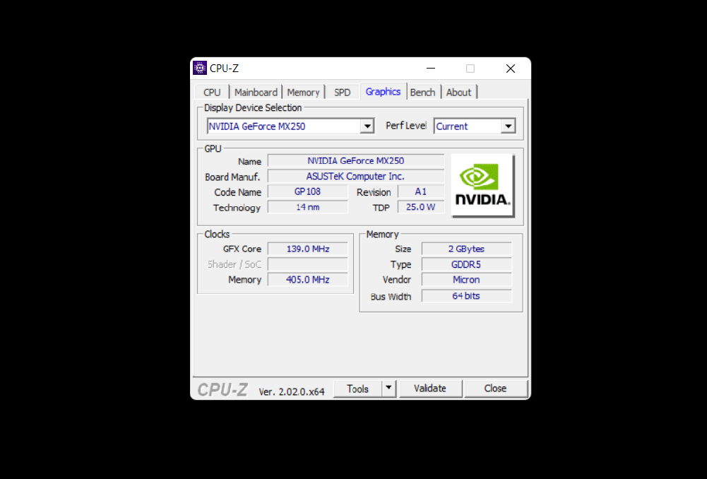 GEARVN - Cách xem thông số trên tab Graphics từ CPU Z