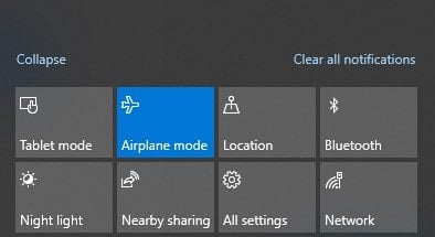 Cách kích hoạt chế độ máy bay trên Windows - GEARVN