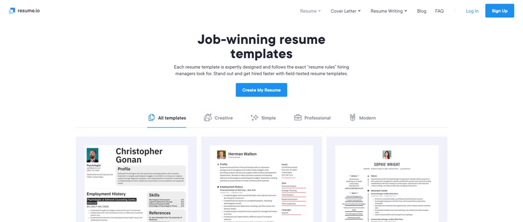 GEARVN - Trang web tạo CV online Resume.io