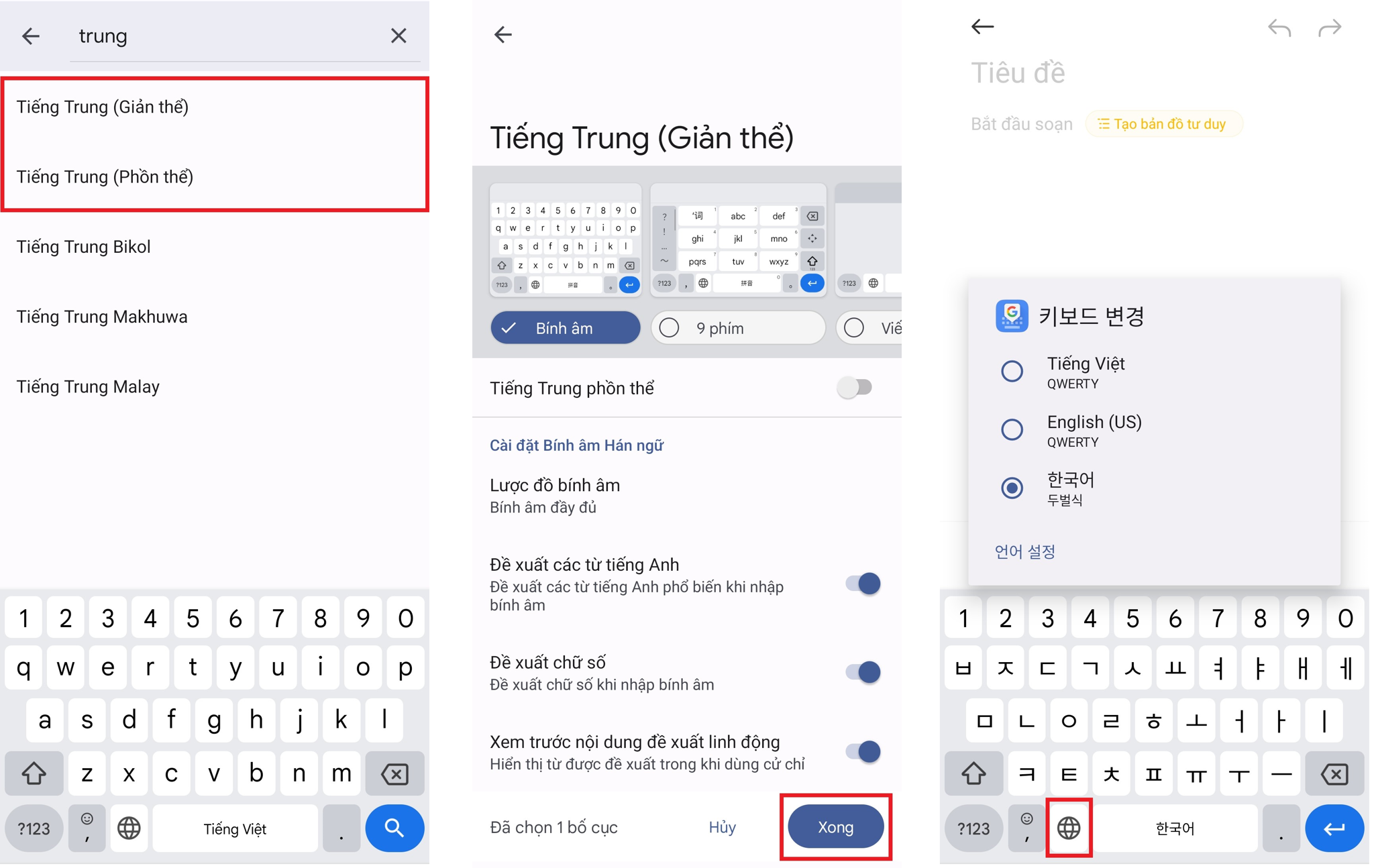 GEARVN - Cách sử dụng bàn phím tiếng Hàn, bàn phím tiếng Trung trên Android