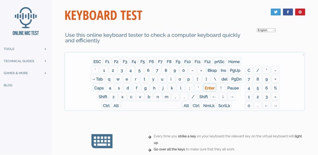 GEARVN.COM - Trang web test keyboard online Online Mic Test