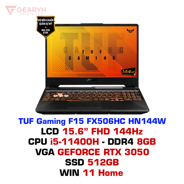 Laptop Gaming TUF Gaming F15 FX506HC HN144W - GEARVN