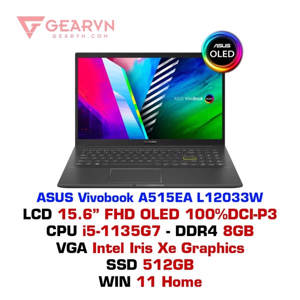 Laptop Asus Vivobook A515EA L12033W - GEARVN