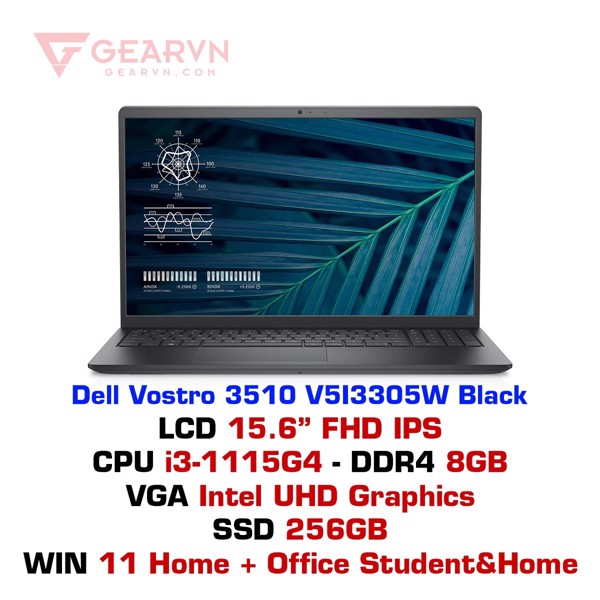Laptop Dell Vostro 3510 V5I3305W Black - GEARVN