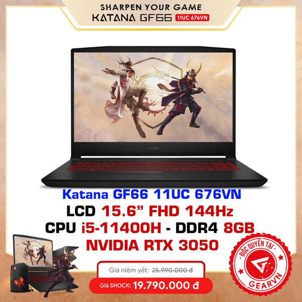 Laptop Gaming MSI Katana GF66 11UC 676VN - GEARVN