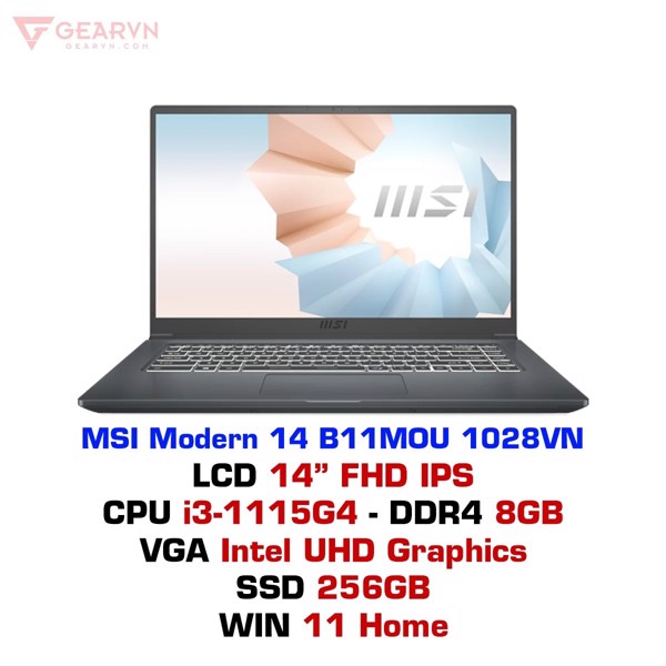 Laptop MSI Modern 14 B11MOU 1028VN - GEARVN