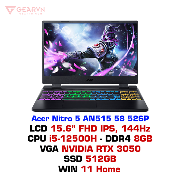 Laptop Gaming Acer Nitro 5 AN515 58 52SP - GEARVN