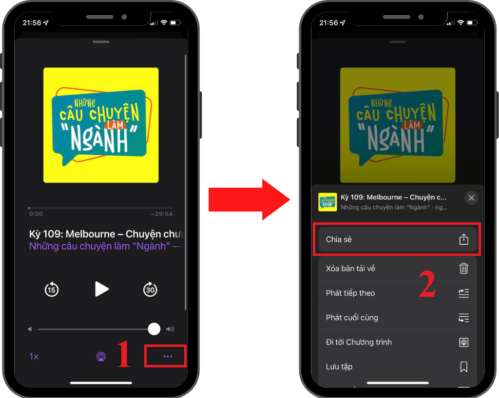 GEARVN - Cách chia sẻ nội dung Podcast trên iPhone / iPad