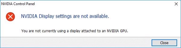 Nguyên nhân lỗi NVIDIA Display settings are not available - GEARVN