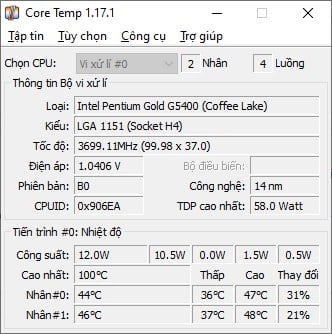 hướng dẫn kiểm tra nhiệt độ CPU