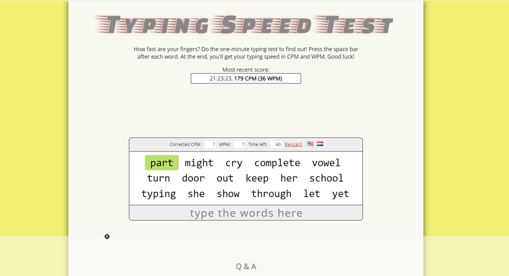 GEARVN -  Speed Test website thực hiện typing test online