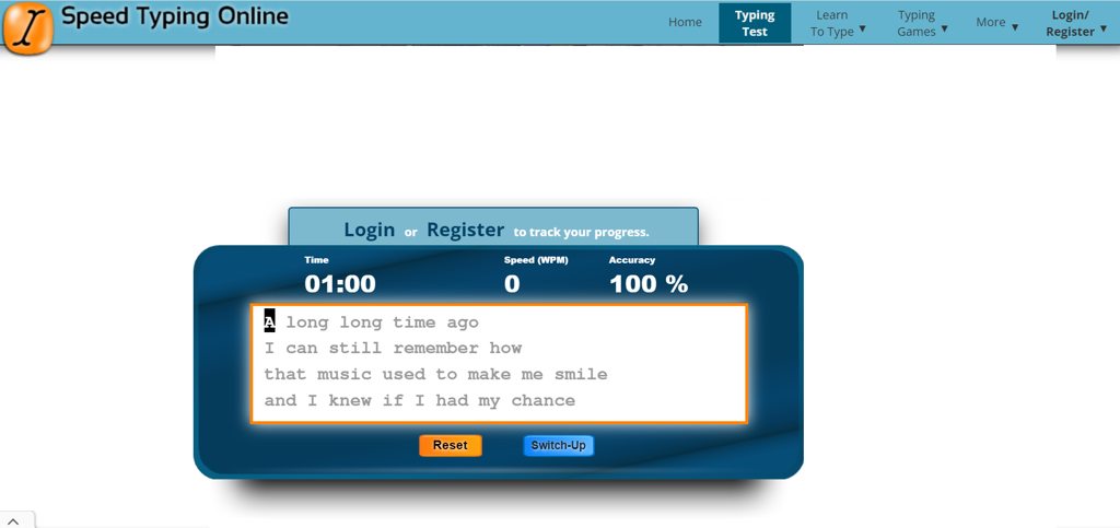 GEARVN -  Speed Typing Online website thực hiện typing test online